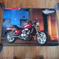 ORIGINAL HONDA COME RIDE WITH US, VF750C, SHOWROOM DEALER SHIP POSTER
