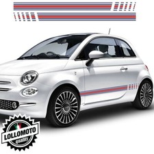 Strisce Fiancate Adesivi Fiat 500 Abarth Modello MARTINI RACING Personalizzate S