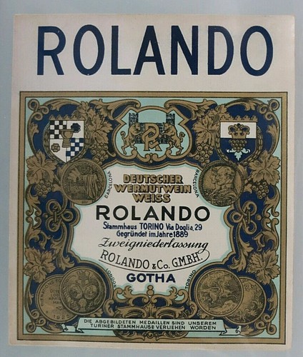 Etichetta vecchia rolando - etichetta,