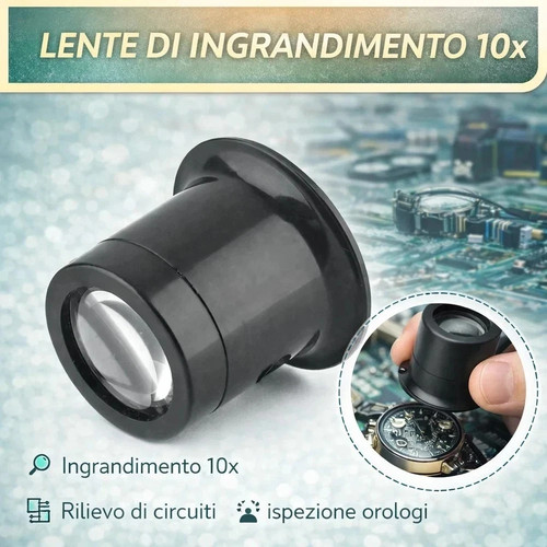 Lente ingrandimento 10x - lente,
