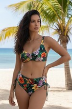 Bikini Senza Ferretto Senza Imbottitura per Taglie Forti 46 a 52 Slip Vita Alta