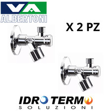 RUBINETTI FILTRO 2 PZ (COPPIA) SOTTOLAVABO A VITONE 1/2 X 3/8 BAGNO/CUCINA