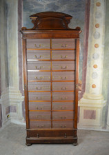 Mobile schedario archivio antico cartonier in legno