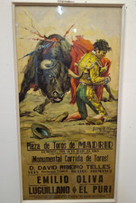 Manifesto  Corrida Plaza de Toros Madrid 1969 Firmato J. Cros Estrems Q 276