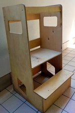 Torre montessoriana in legno naturale per bambini 2/6 anni