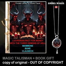 Antique Book Black Magic Occult Sorcery Esoteric Satanic Ritual Pact for Money