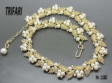 Crown Trifari, design A. Philippe, collier goldtone anni 50