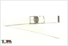 Cintura Canapa Militare Aeronautica Militare Fibbia a Rilievo Colore Bianca 