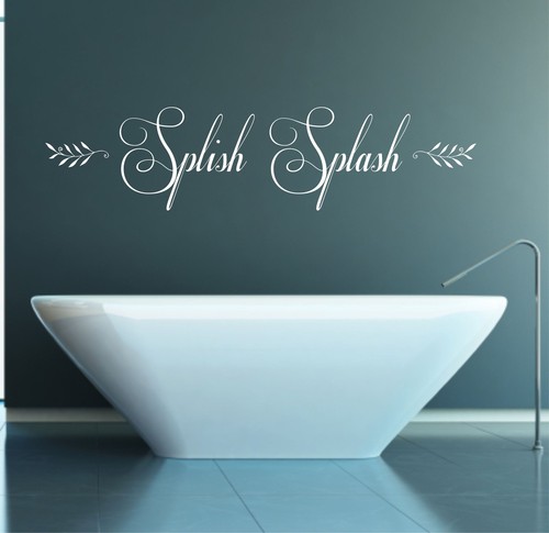 Splish splash quote adesivo - splash, quote,