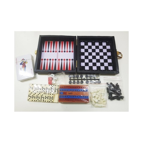 Set 6in1 scacchi dama domino - 6in1,