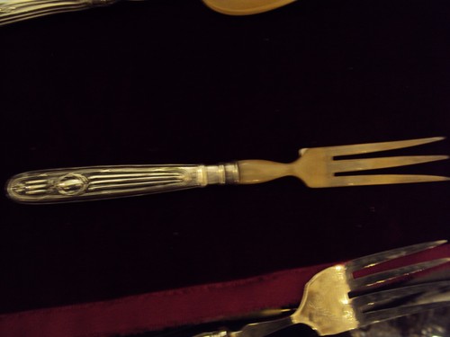 Antico forchettone argento - antico, e