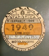 BOLLO RACI 1949 Tassa di