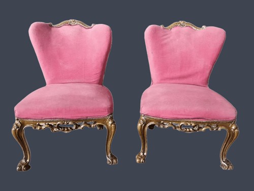Coppia poltrone laccate oro - poltrone,