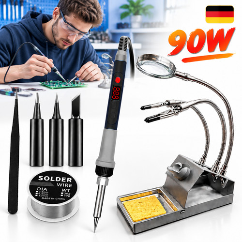 Set saldatore digitale 90w - set,
