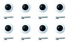 Pomelli abs 25mm bianco nero - 8,