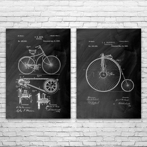 Bicicletta brevetto wall art - bicicletta,
