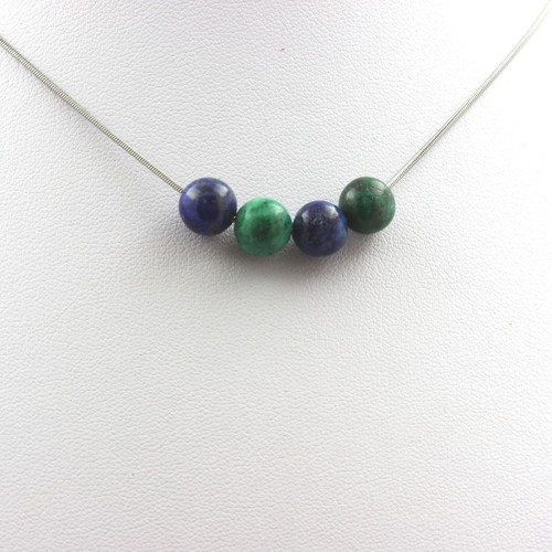 Collana perle azzurrite - 4,