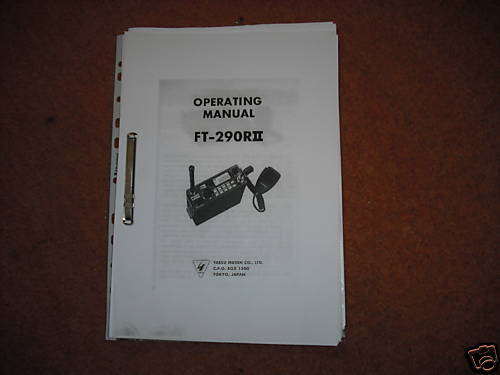 Yaesu 290r mk2 - ft-290r, manuale