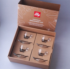 4 tazzine Illy iperespresso vetro Matteo Thun illy logo glass cup collection