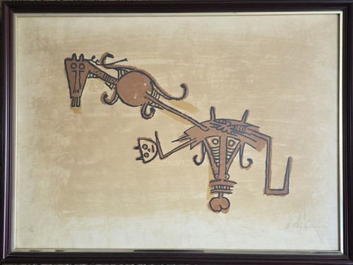 Wilfredo lam litography - lam:,