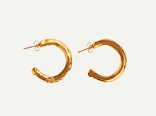 Orecchini a cerchio Alighieri Il ricordo etrusco placcati oro 24kt nuovi con scatola