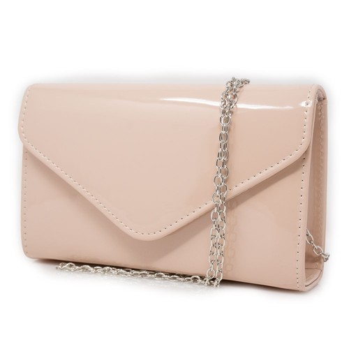 Pochette nude busta vernice - nude,