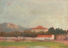 Dipinto Olio Cartone Telato