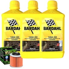 Kit Tagliando Olio Bardahl XT4S 10W40 Filtro Per Aprilia 650 Pegaso Tibet 2004