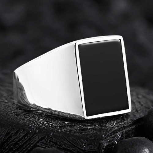 Anello uomo onice - in,