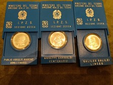 Monete da collezione commemorative Garibaldi, Virgilio, Galileo Galilei 500 lire