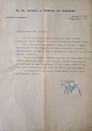 Rarissima lettera direttore - rarissima,