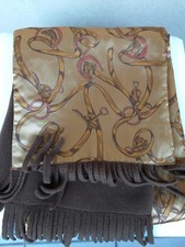 sciarpa: lotto stock tre sciarpe da uomo Vintage in lana marrone usate