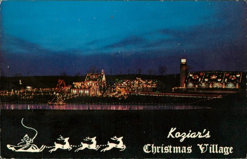 Cartolina villaggio natale - cartolina,