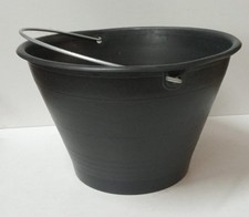 Secchio plastica muratore nero - secchio,