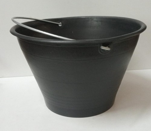 Secchio plastica muratore nero - secchio,