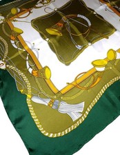 Foulard Unisex Vintage Pure Silk Perfect 78x78Cm Big Rare Pattern Made In Italy