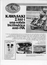 PUBBLICITA'  ADVERTISING MOTO KAWASAKI Z350 I '79-MOTOGIAPPONESI MOTOSPORT EPOCA