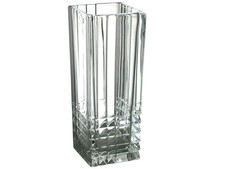 Vaso Quadrato In Vetro Trasparente 2000, H 23Cm