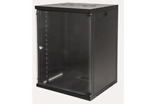 ARMADIO RACK 19'' 15 UNITA' NERO PER RETI LAN GIA' MONTATO ASSEMBLATO PARETE IT