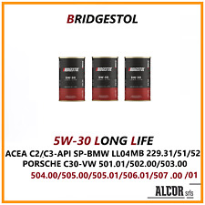 3 LITRI olio motore BRIDGESTOL 5W30 LONG LIFE C2/C3 VW 507.01 BMW LL04 MB 229.51
