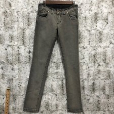 Jeans Vitamina nero lavato acido gamba dritta elasticizzato taglia 4 