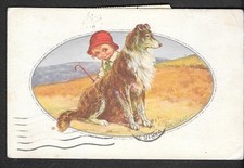 RARA CARTOLINA BAMBINI CANE FIRMATA CASTELLI serie Degami 519