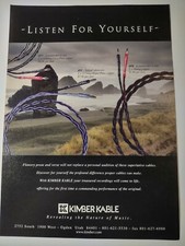 Kimber Kable Listen For Yourself Loudspeaker Cables Vintage Print Ad