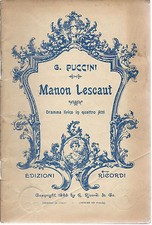 MANON LESCAUT - G. PUCCINI # LIBRETTO D'OPERA