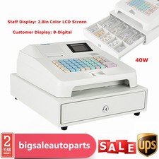 Electronic Cash Register 48Key POS Casher Digital LED Display w/ Drawer Retail