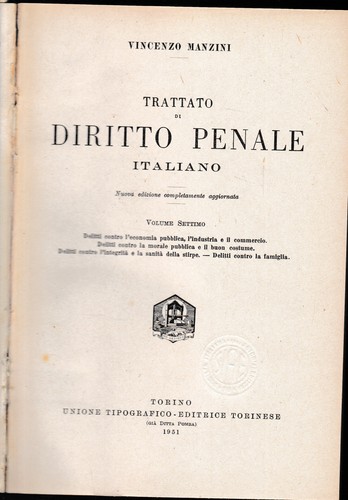 Trattato diritto penale - trattato, di