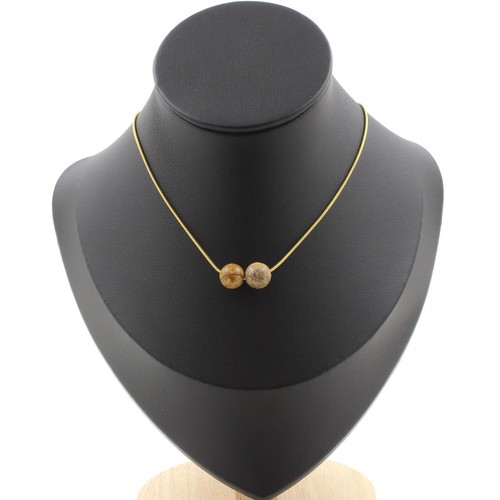 Collana perle diaspro - collana,