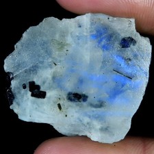 80,20 Cts Pietra Naturale Luna Arcobaleno Grezza Cabochon Gemma 32x36x8 Mm UR324