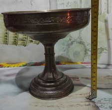 Antica alzatina da tavola porta frutta. Con Decorazione. H cm 20. D. cm 20.