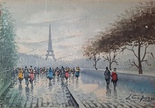 Quadro Antico.Olio su tela sciolta 20x30;firmato;metà '900;venduto senza cornice